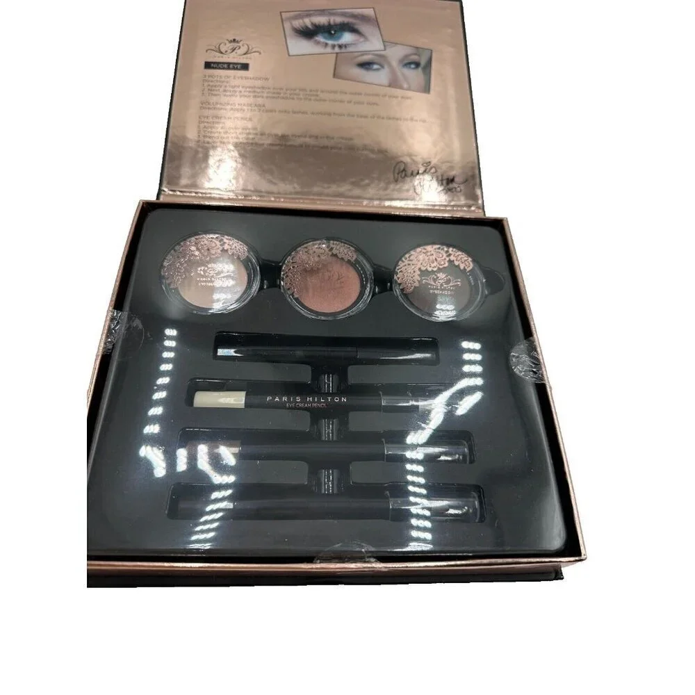 NIB Paris Hilton Nude Eye Shadow Eye Pencil Mascara set Sealed HTF Retired Expir